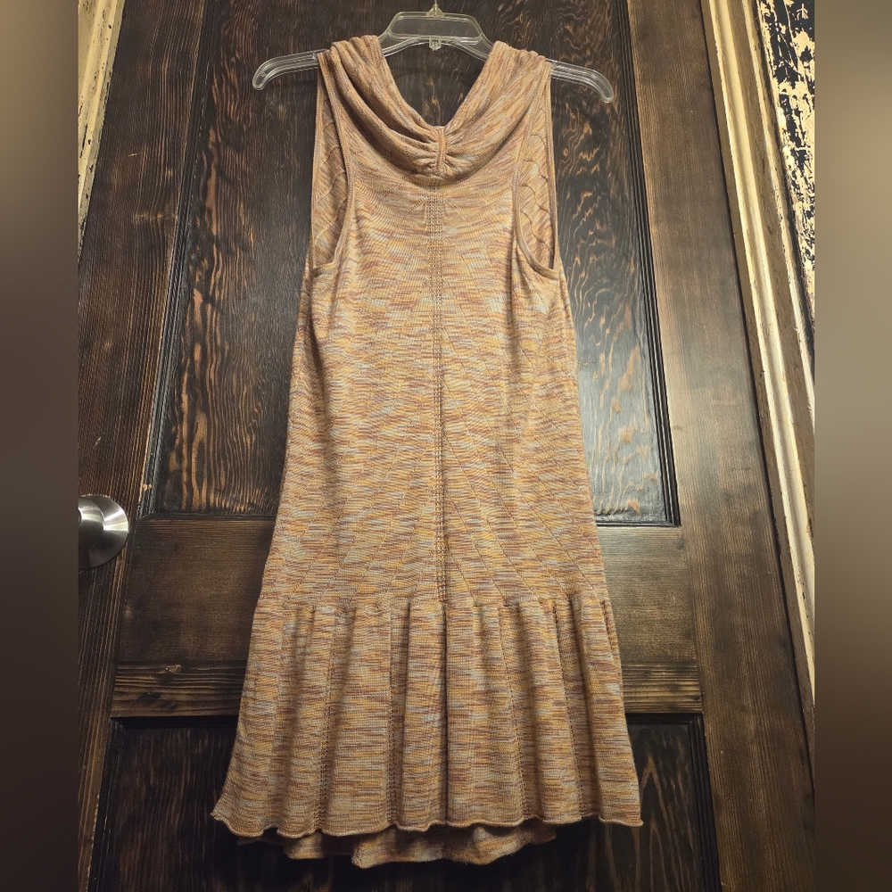 *Anthropolohie* Moth Cowl Neck Sleeveless Knit Earth Tone Sweater Dress - Picture 12 of 13